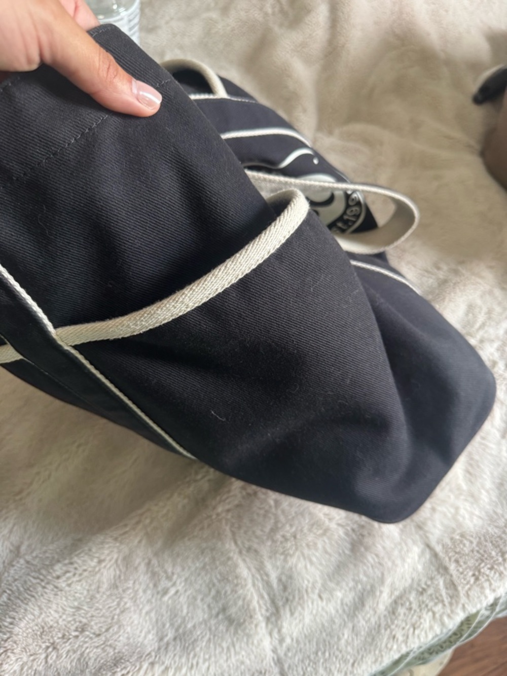 Lululemon Daily Multi-Pocket Canvas Tote Bag 20L BLACK/WHITE OPAL - Picture 7 of 7
